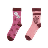 2 paires de chaussettes en coton biologique avec motif dinosaure - durables, confortables et respectueuses de la peau
